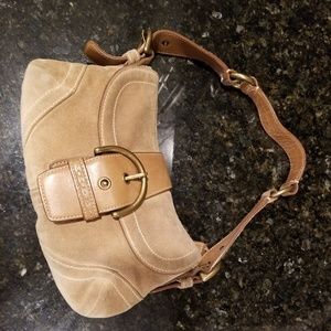 Suede Coach shoulderbag